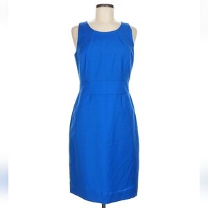 J. Crew Factory Tailored Sheath Dress in Lightweight Wool Royal Blue Size 6